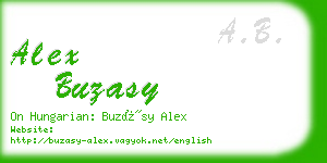 alex buzasy business card